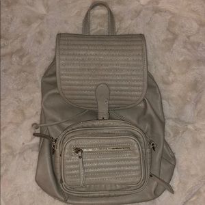 Faux leather backpack
